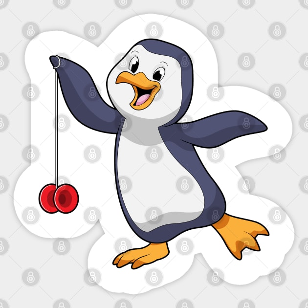 Penguin with Yo-Yo Sticker by Markus Schnabel